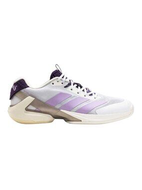 adidas Adizero Ubersonic 5 WMN Tennis Shoes White Powder Plum JQ6351 NEW